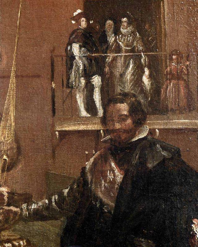 Duke and the royal family on the balcony looking on, Diego Velazquez